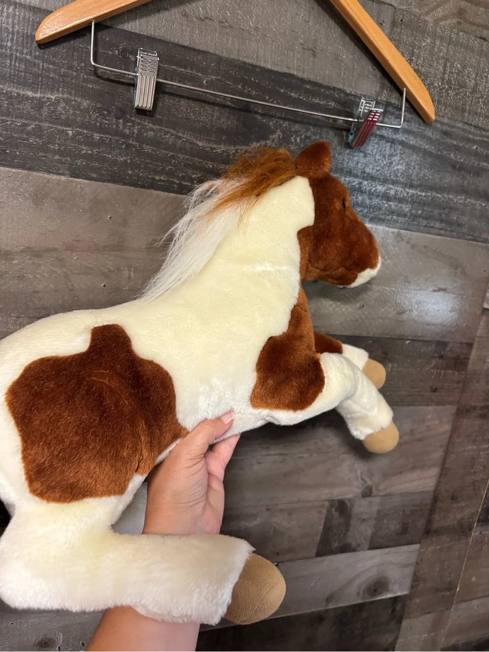 Vintage Breyer 2004 Large Lying Paint Pony/ Pinto Horse Stuffed Plush 22”